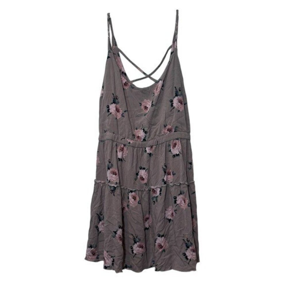 torrid Mauve Pink Floral Crisscross Tiered Midi Dress